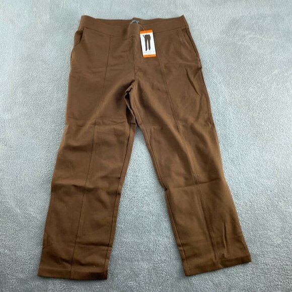 Matty M Womens Brown Straight-Leg Pants XXL Rayon/Nylon/Spandex Blend NWT 4824 - Picture 1 of 10